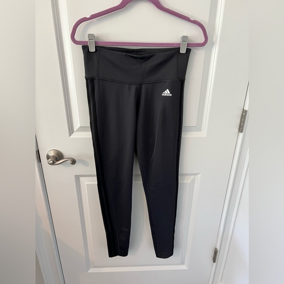 adidas Black Climalite Leggings - Picture 1 of 4